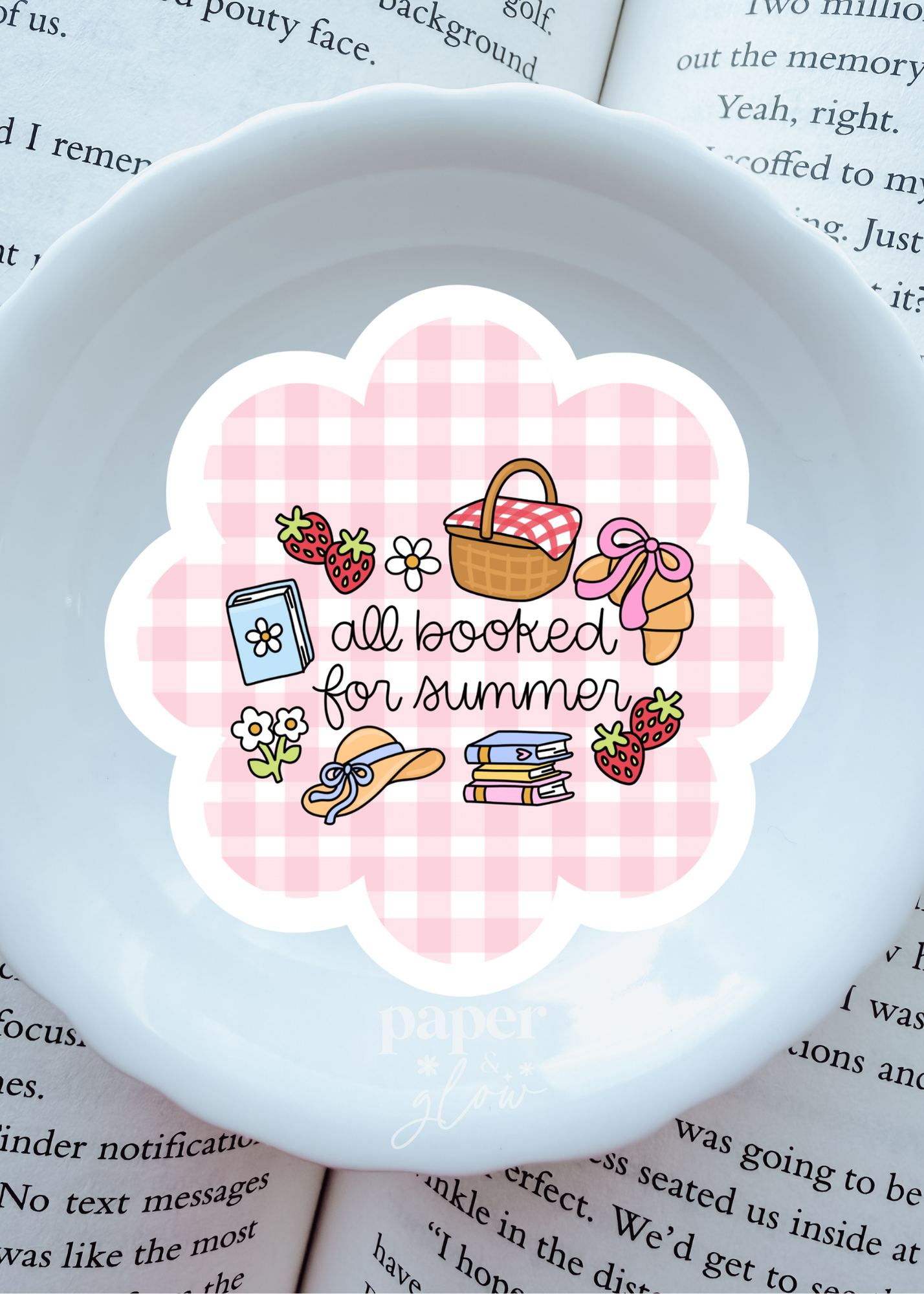 All Booked for Summer Vinyl Sticker(s) | Sold Individually | Paper and Glow