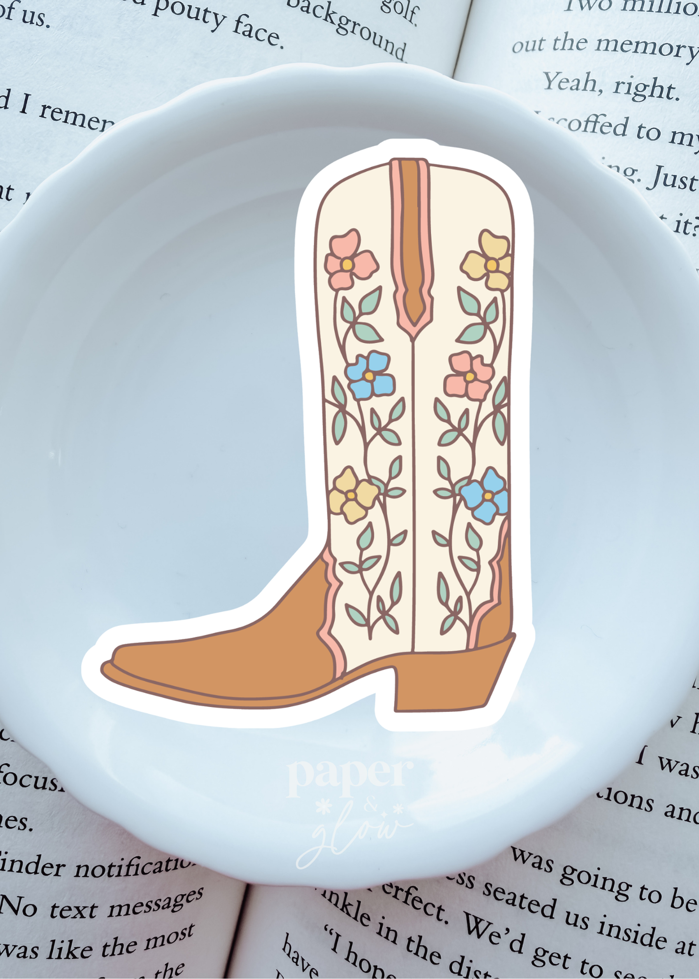 Cowgirl Boot (no wording) Matte Vinyl Sticker