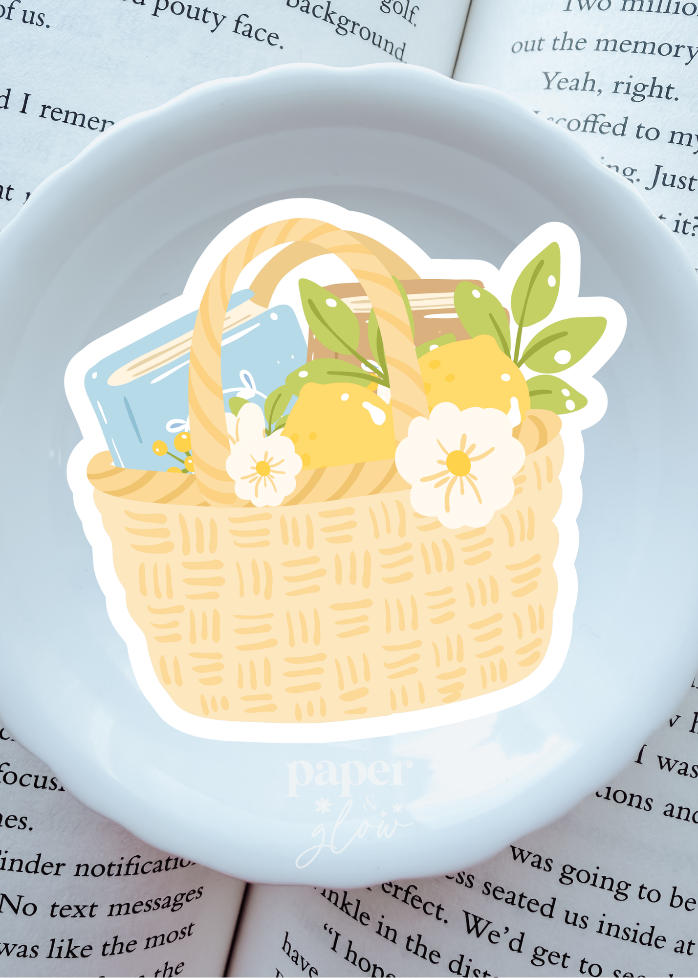 Summer Reading Basket Vinyl Sticker