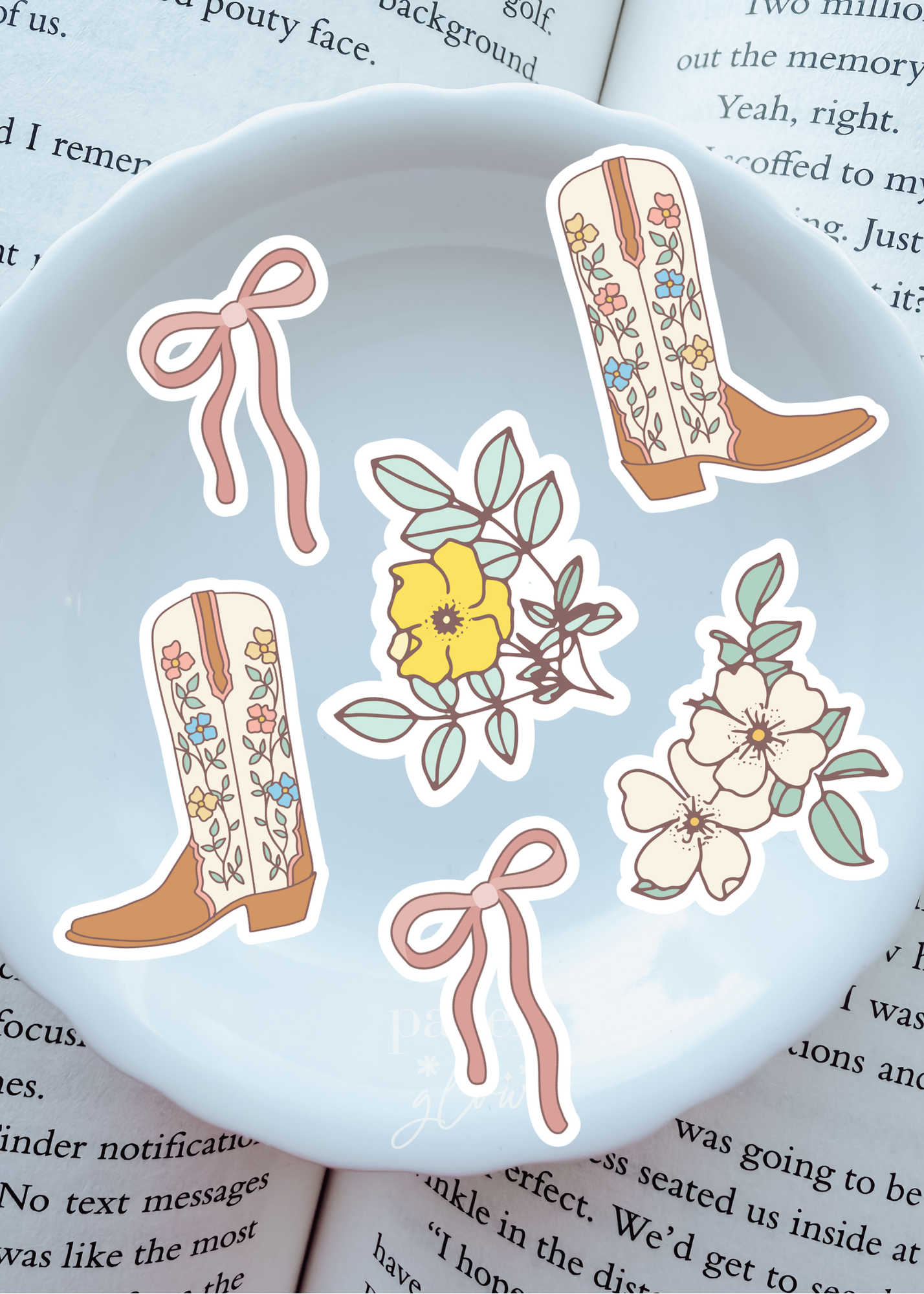 Western Gap Fillers (Set of 6) Matte Vinyl Stickers