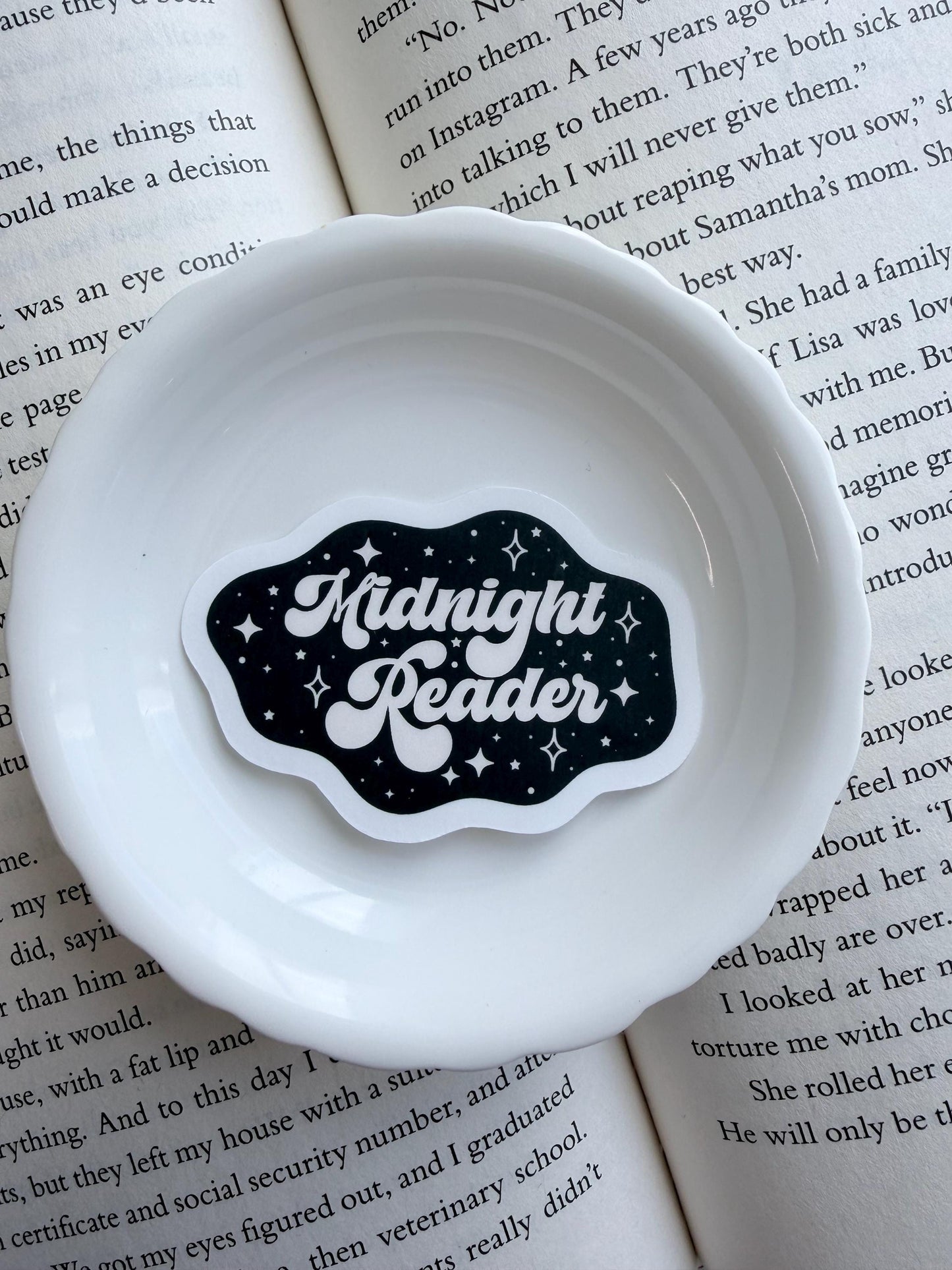 Midnight Reader Vinyl Sticker | Paper and Glow