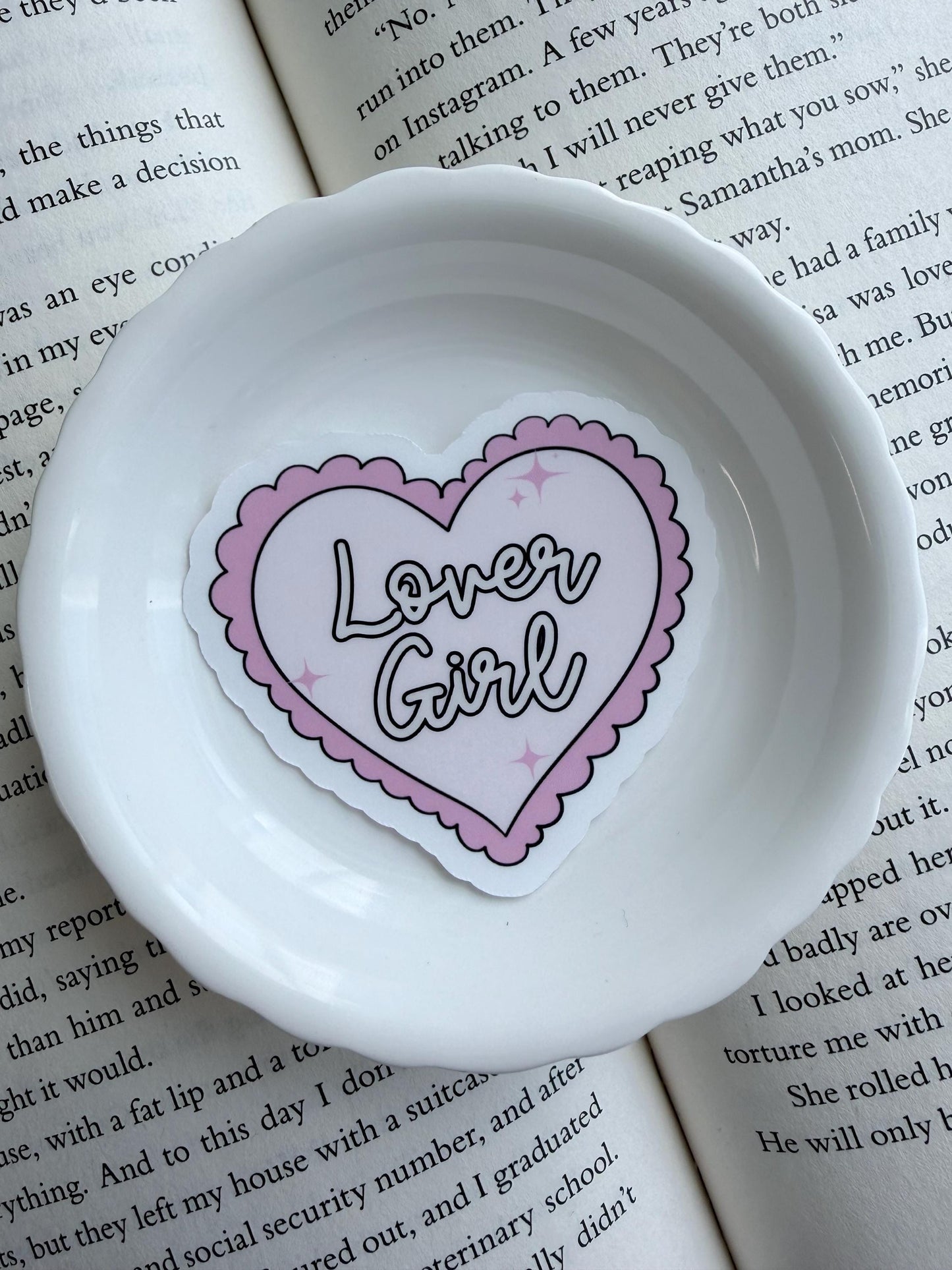 Lover Girl Heart Vinyl Sticker | Paper & Glow