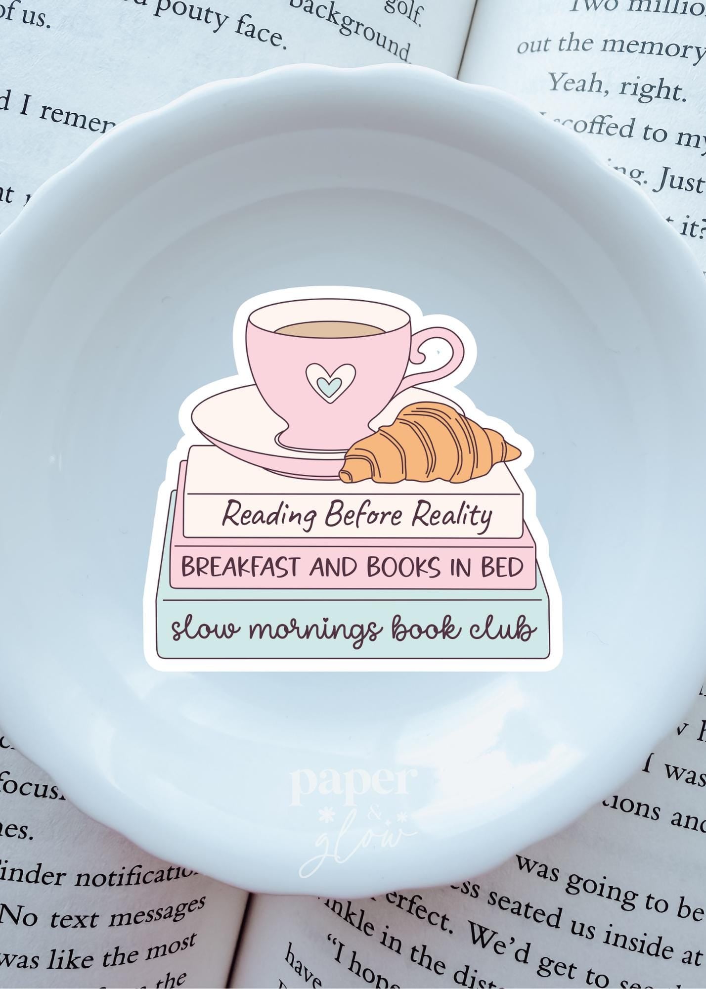 Reading Before Reality Vinyl Sticker | Paper and Glow