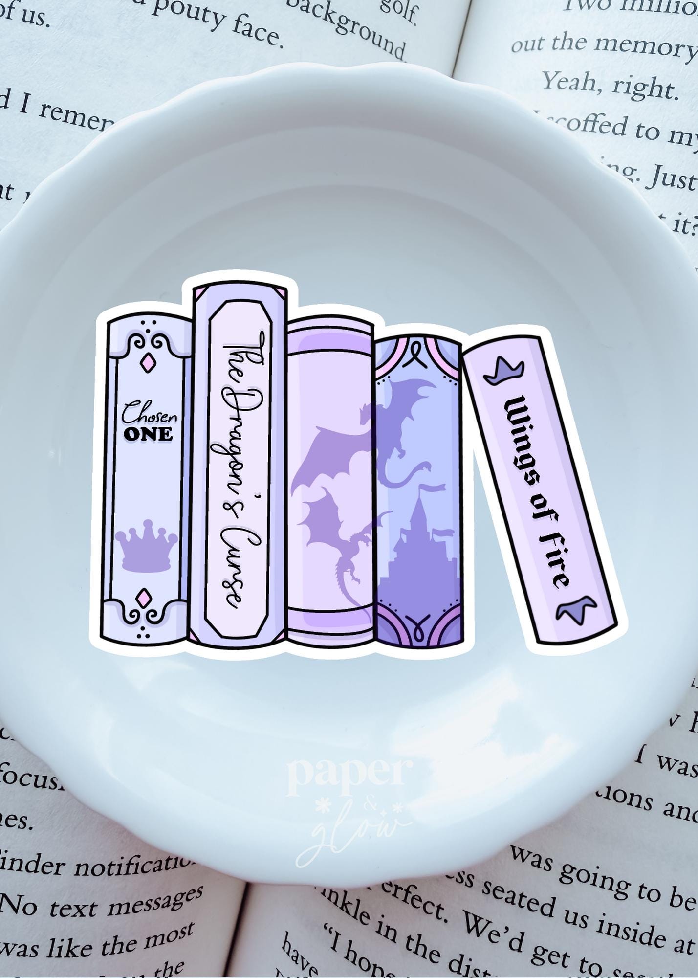Fantasy Books Vinyl Sticker | Paper & Glow
