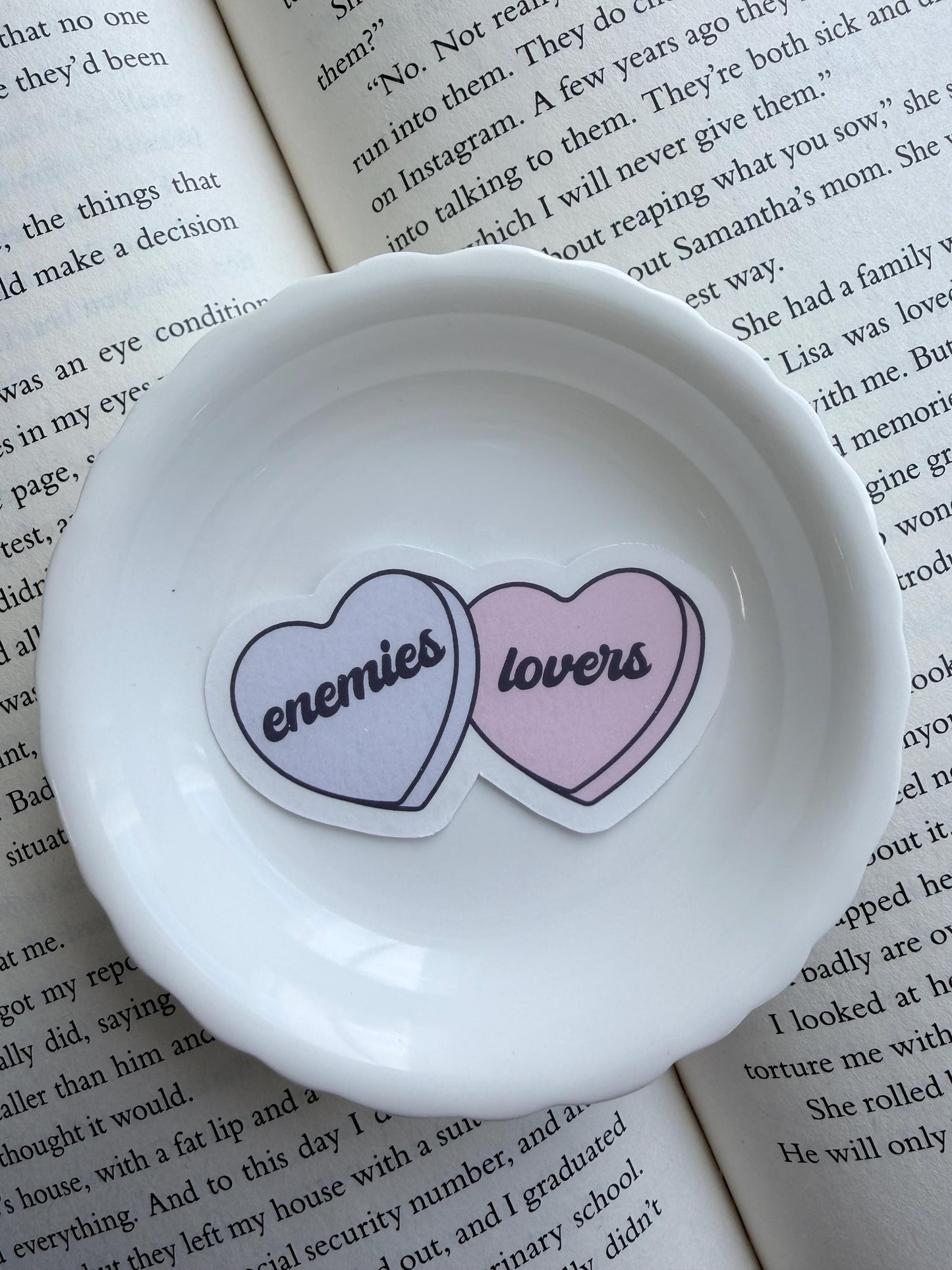 Enemies to Lovers Vinyl Sticker | Paper & Glow