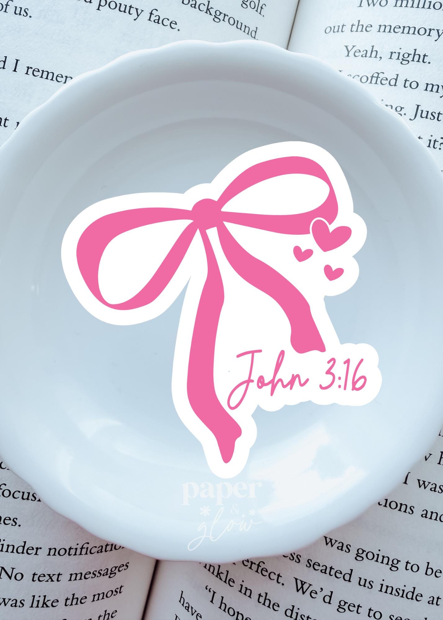 John 3:16 Loved Vinyl Sticker | Paper and Glow