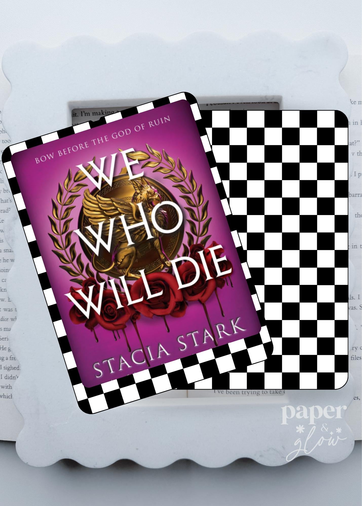 E-Reader Skin | Black Check | Cute Bookish E-Reader Skin | Paper & Glow