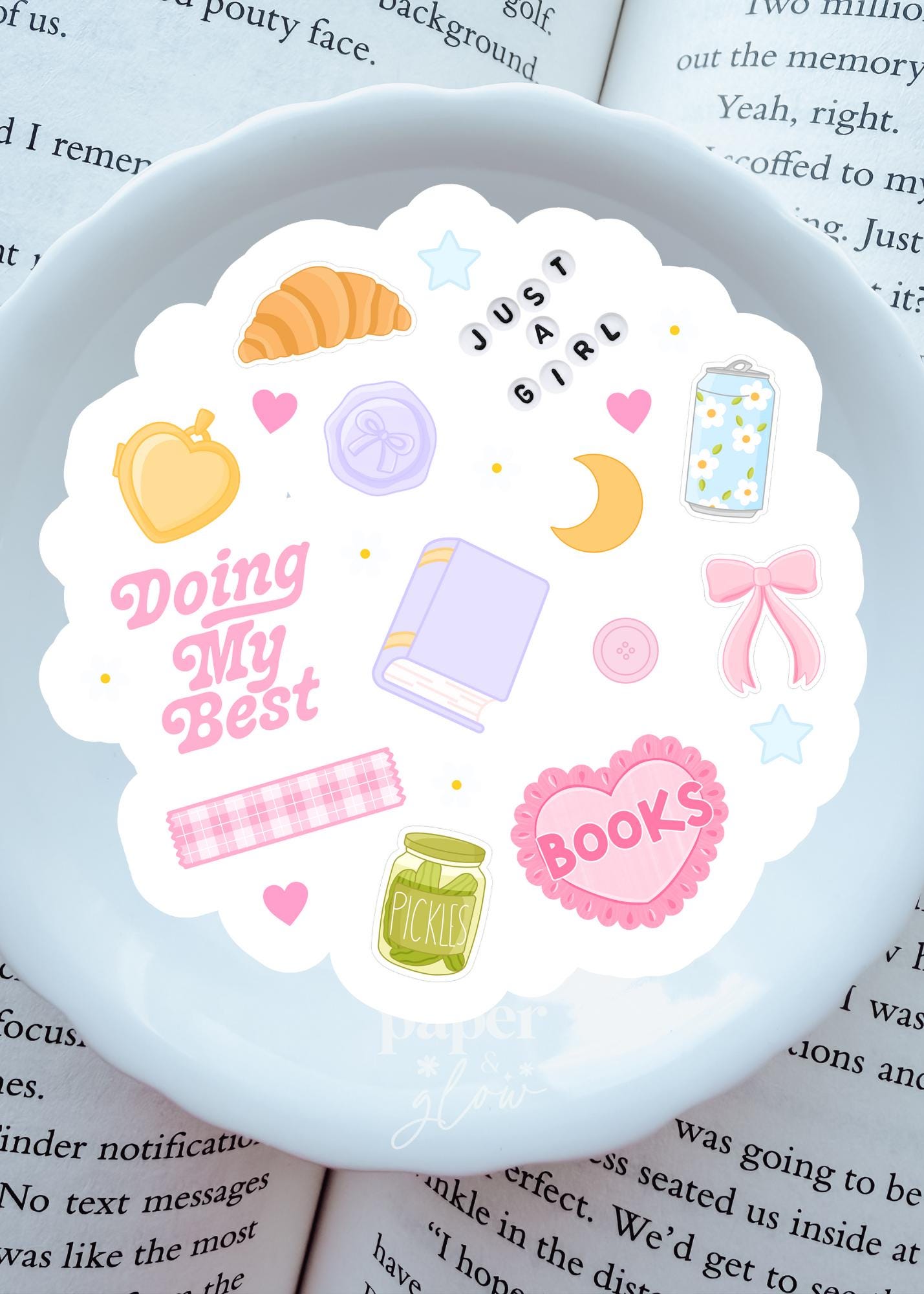 Doing My Best Collage Vinyl Sticker | Paper and Glow