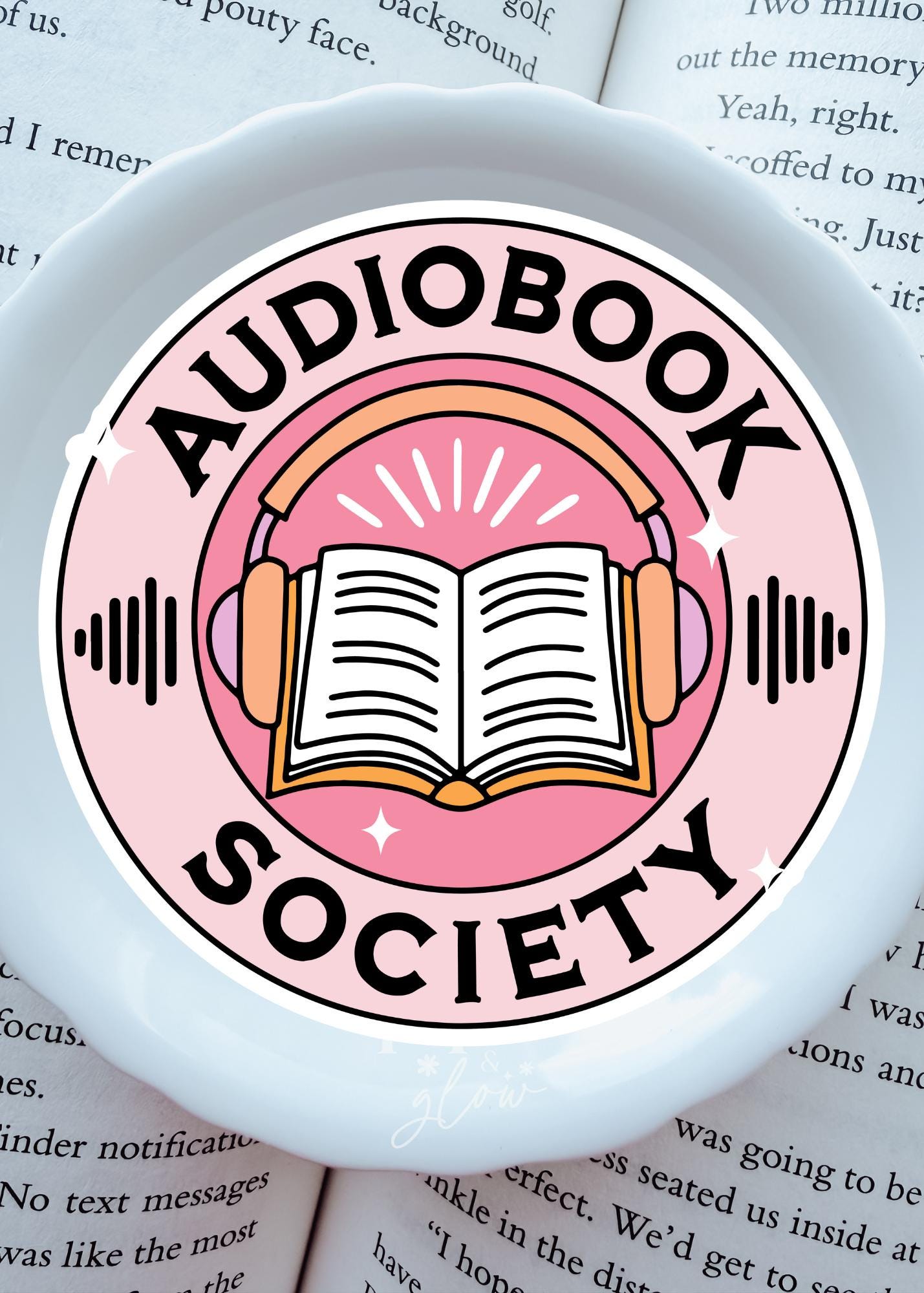 Audiobook Society Vinyl Sticker | Paper and Glow