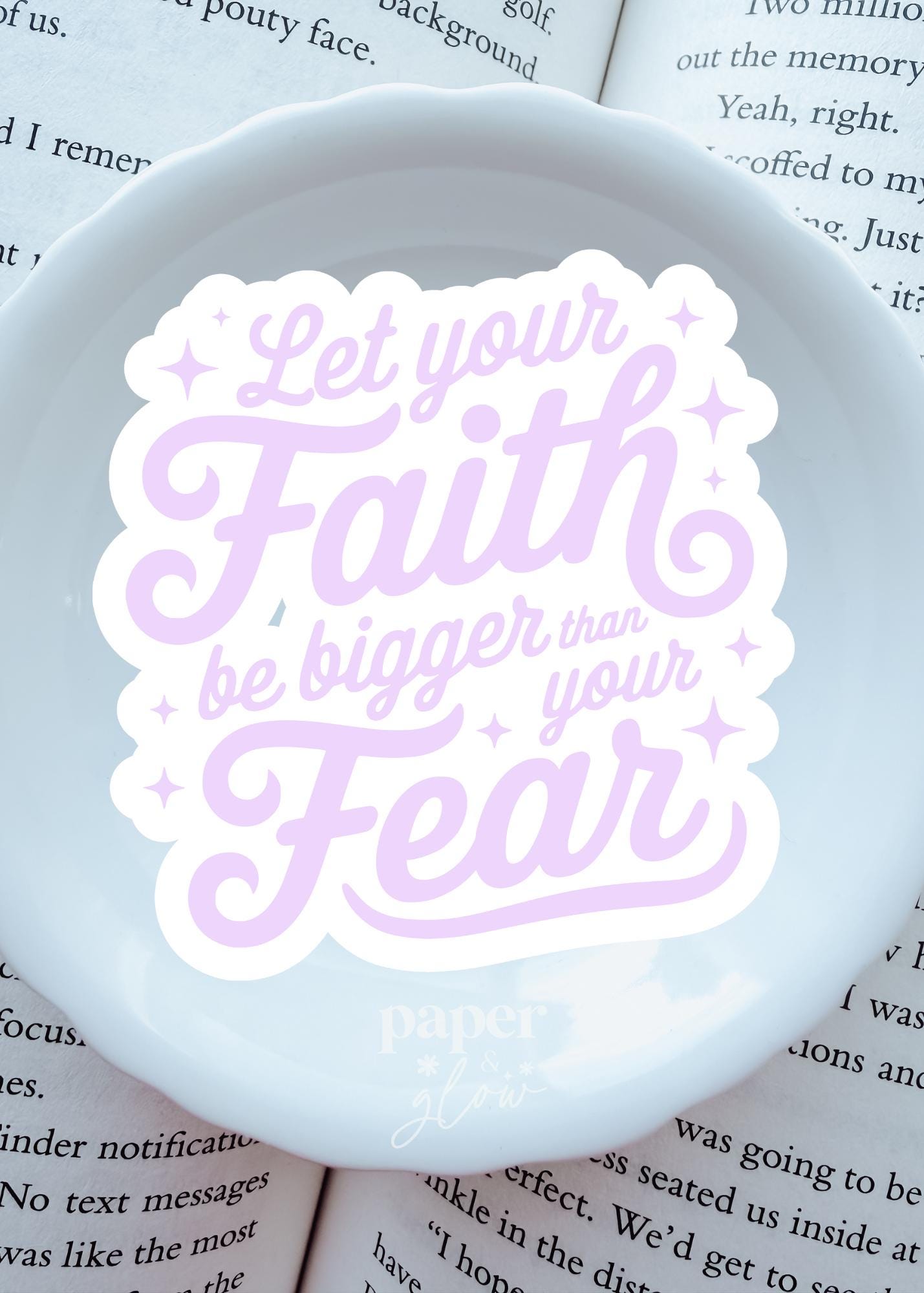 Faith Over Fear Vinyl Sticker | Paper and Glow