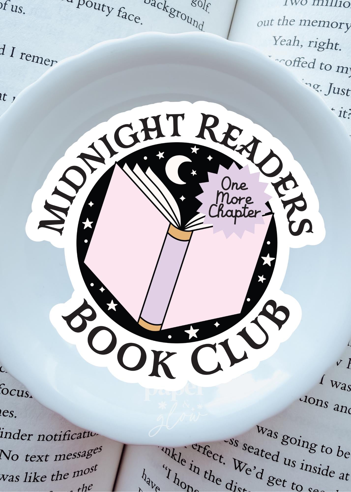 Midnight Readers Book Club Vinyl Sticker | Paper & Glow