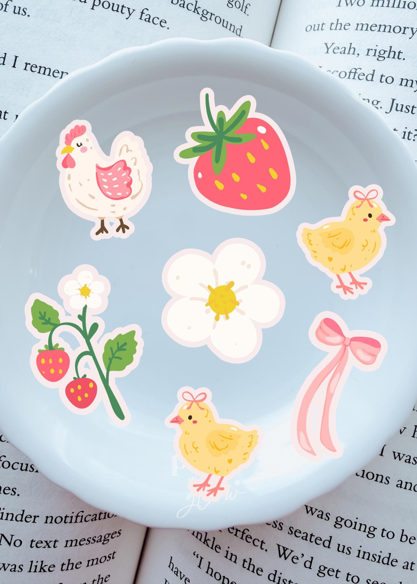 Spring Set of 7 Gap Fillers Vinyl Stickers | Paper and Glow
