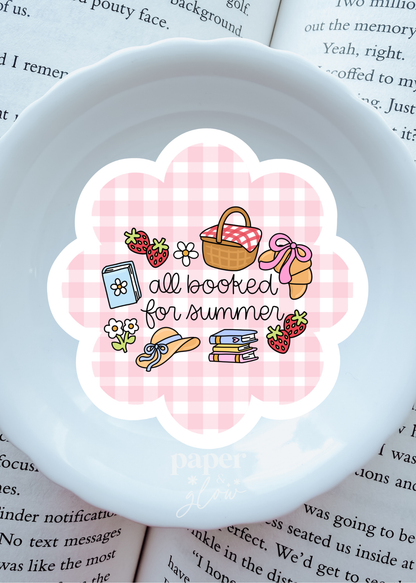 All Booked for Summer Vinyl Sticker(s) | Sold Individually | Paper and Glow