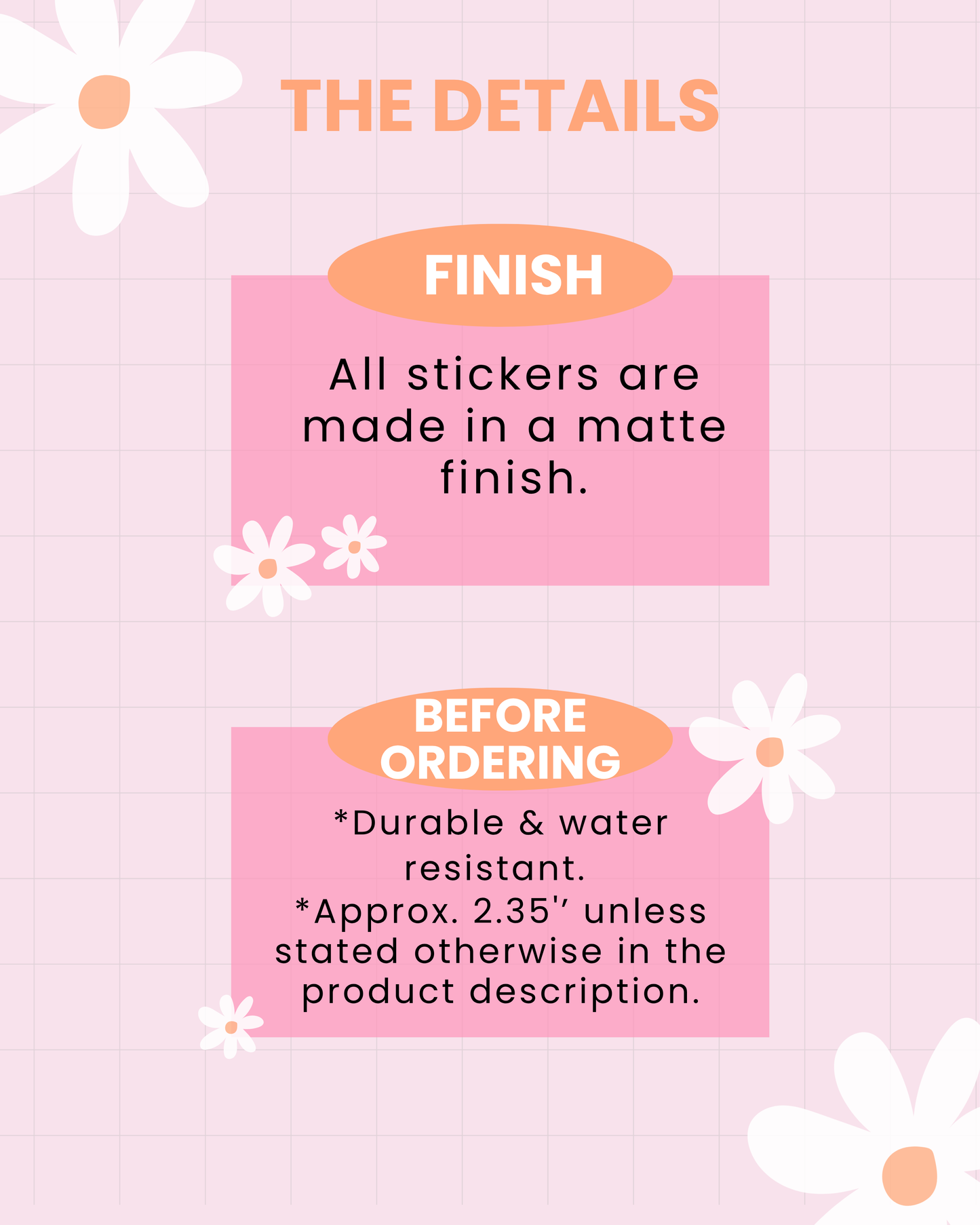 Bloom Market Daisy Cluster Matte Vinyl Sticker
