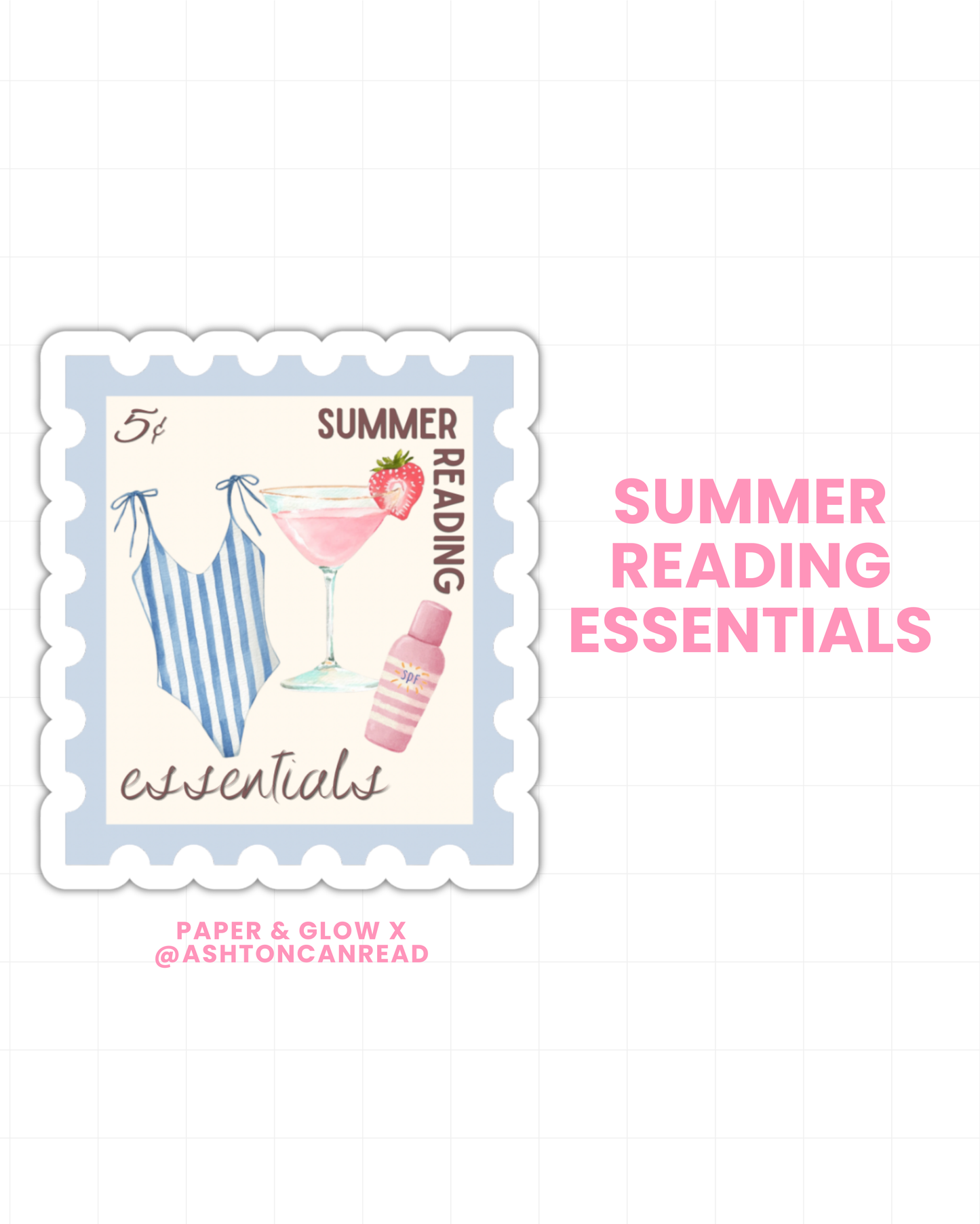 Pink Salt Summer Vinyl Sticker(s) | P&G x @ASHTONCANREAD Collab