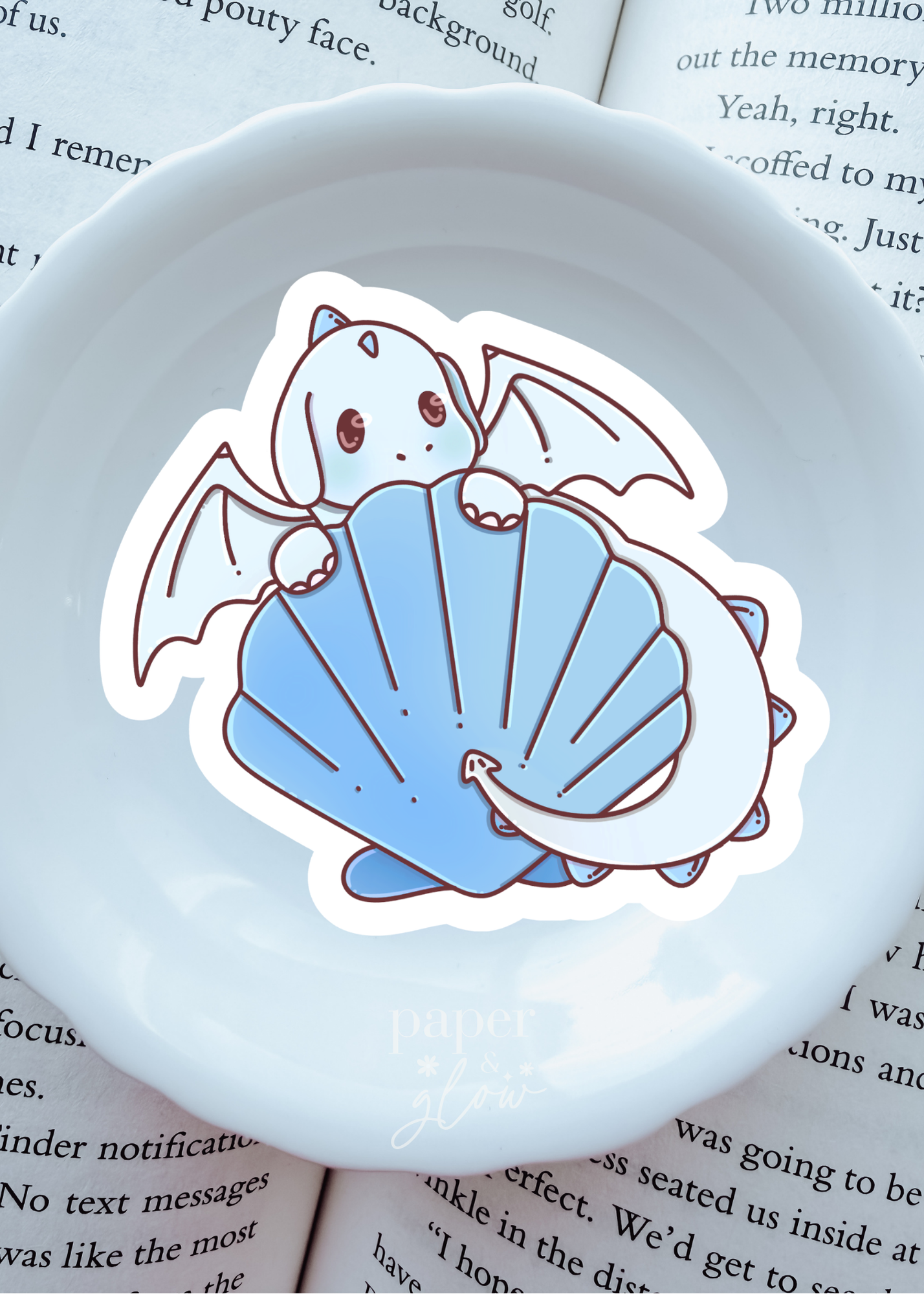 Seashell Dragons Vinyl Sticker(s) | Paper and Glow