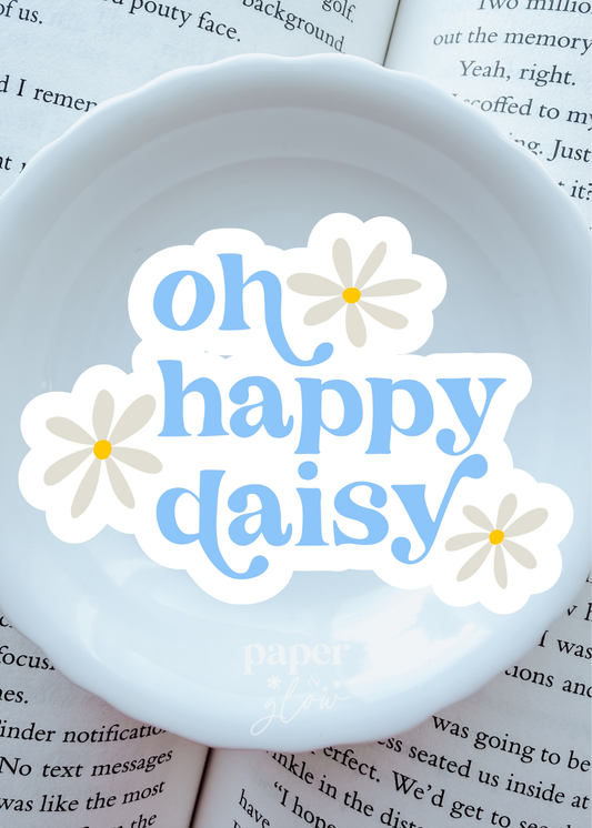 Oh Happy Daisy Vinyl Sticker