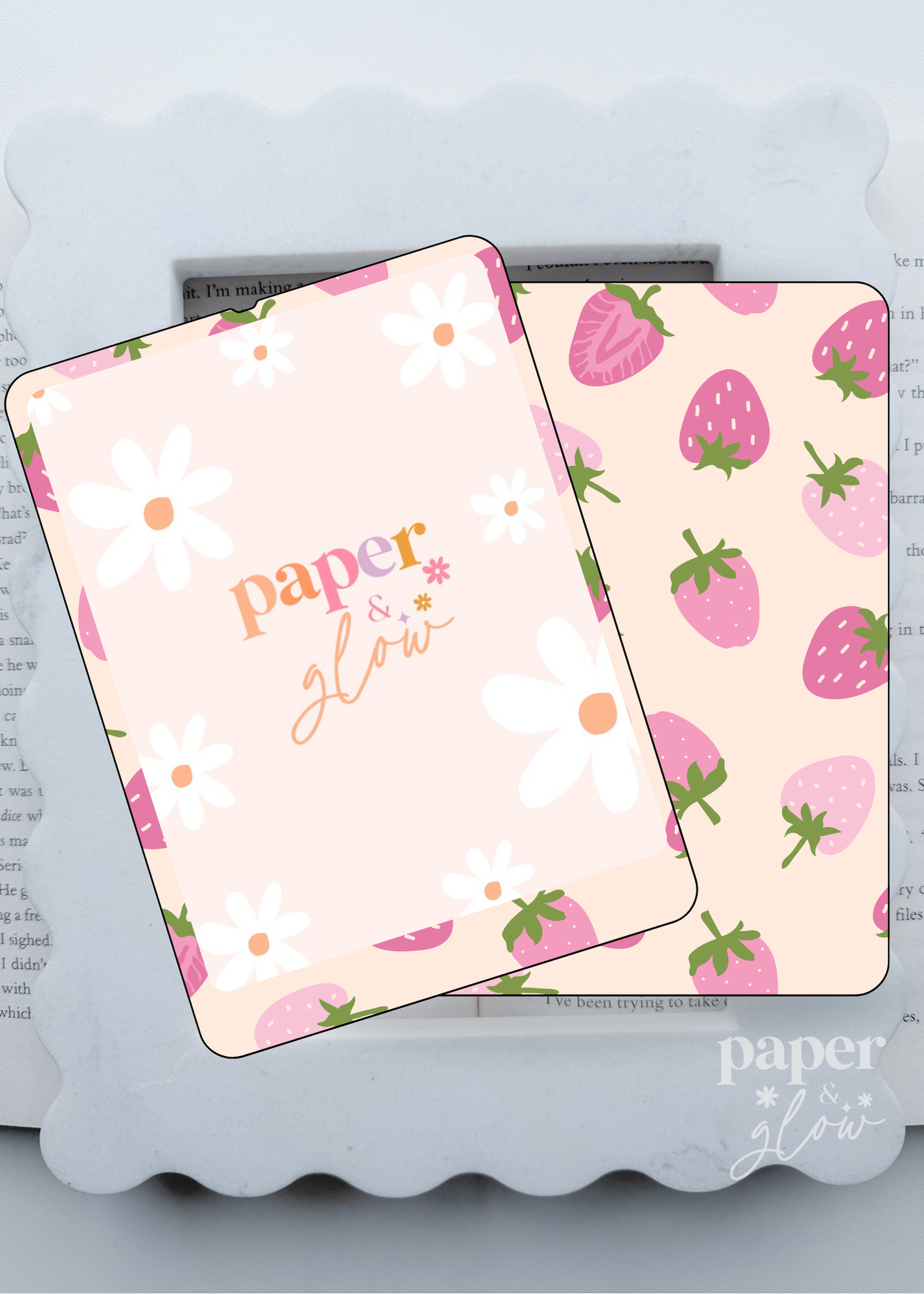 Strawberries & Cream E-Reader Skin