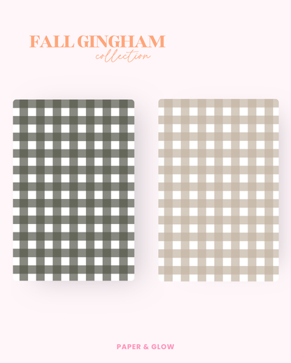 Fall Gingham E-Reader Insert(s)