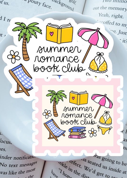 Summer Romance Book Club Vinyl Sticker(s) | Sold Individually | Paper and Glow