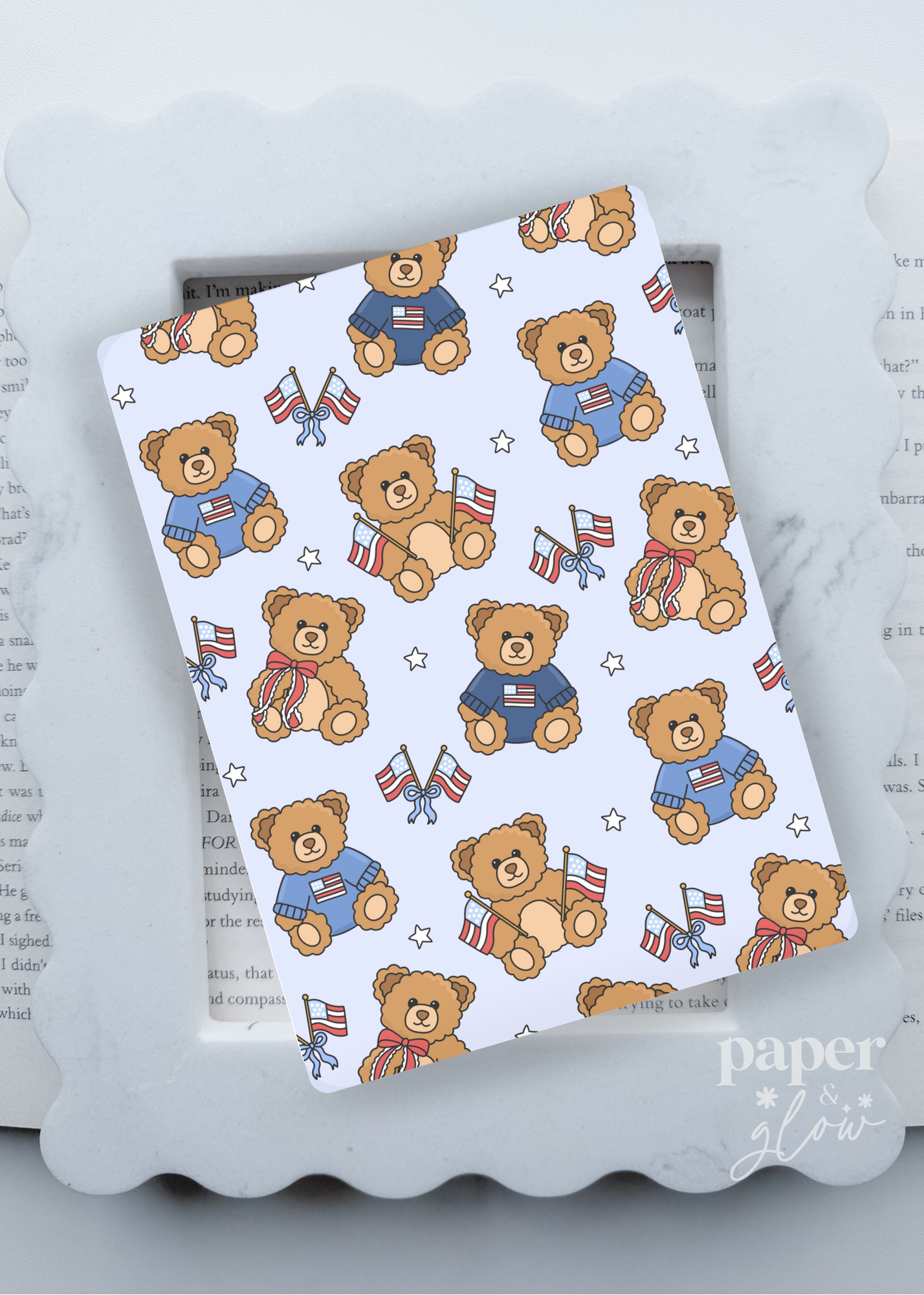 Beary Patriotic E-Reader Insert