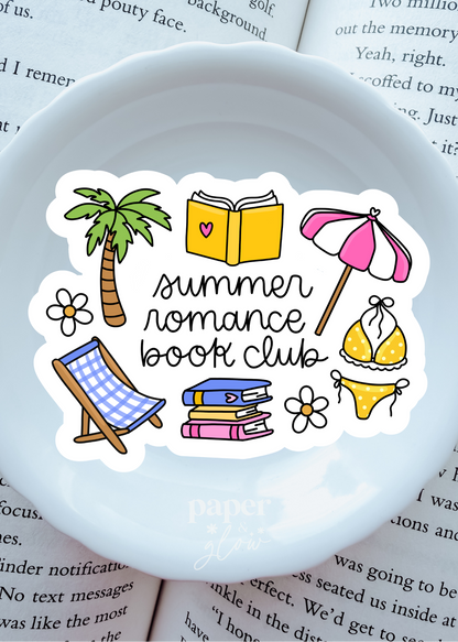 Summer Romance Book Club Vinyl Sticker(s) | Sold Individually | Paper and Glow