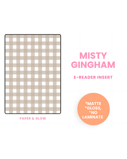 Fall Gingham E-Reader Insert(s)