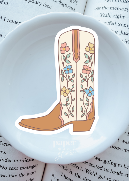 Cowgirl Boot (no wording) Matte Vinyl Sticker