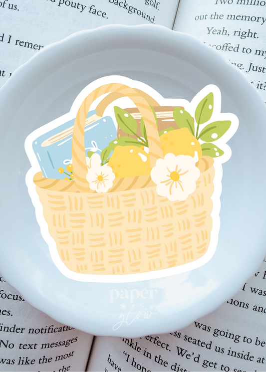 Summer Reading Basket Vinyl Sticker