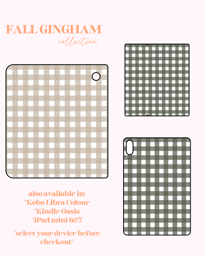 Fall Gingham E-Reader Insert(s)