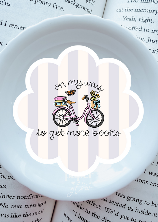 On My Way to Get More Books Vinyl Sticker | Paper and Glow (Copy)