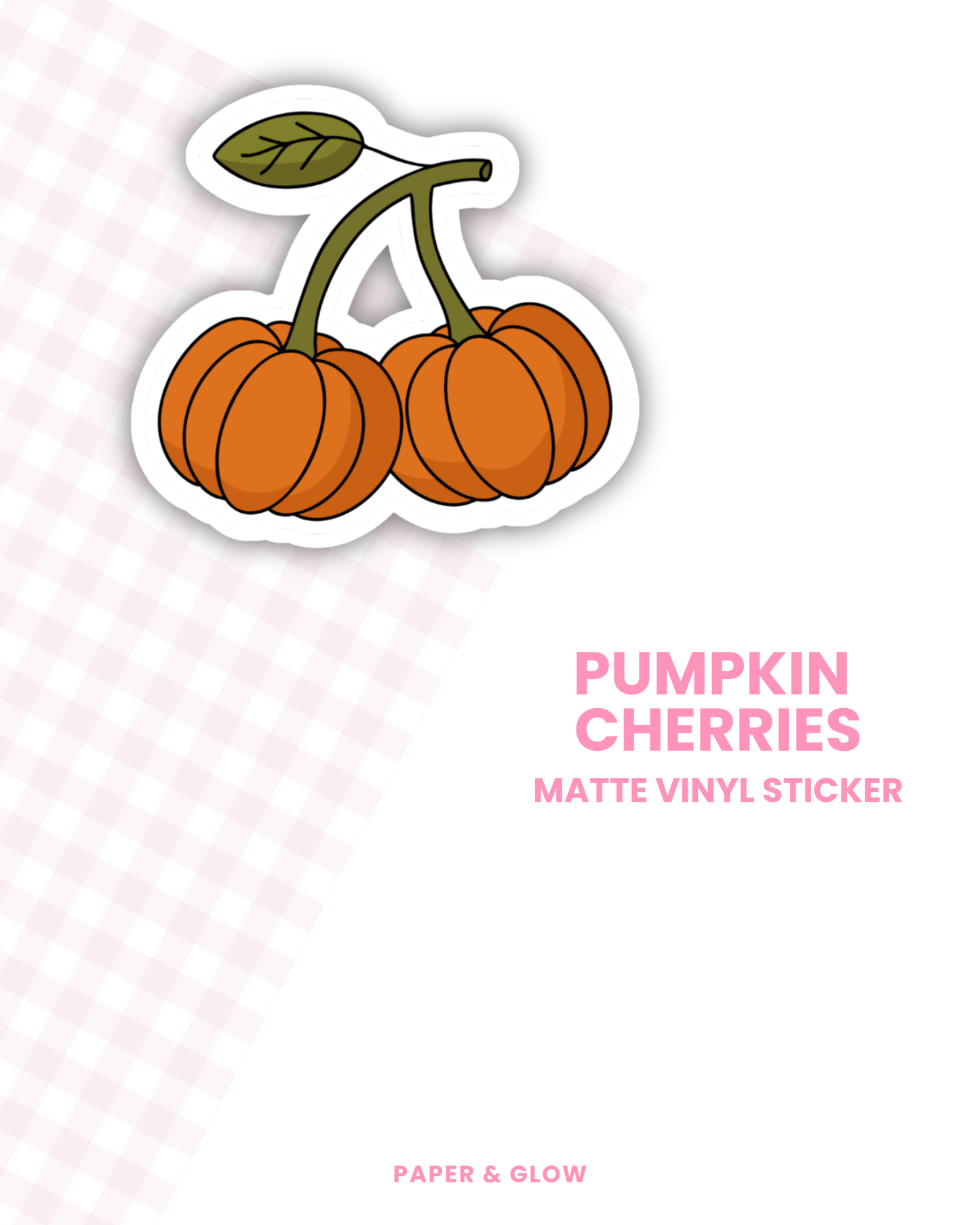 Pumpkin Cherries Vinyl Sticker (Copy)