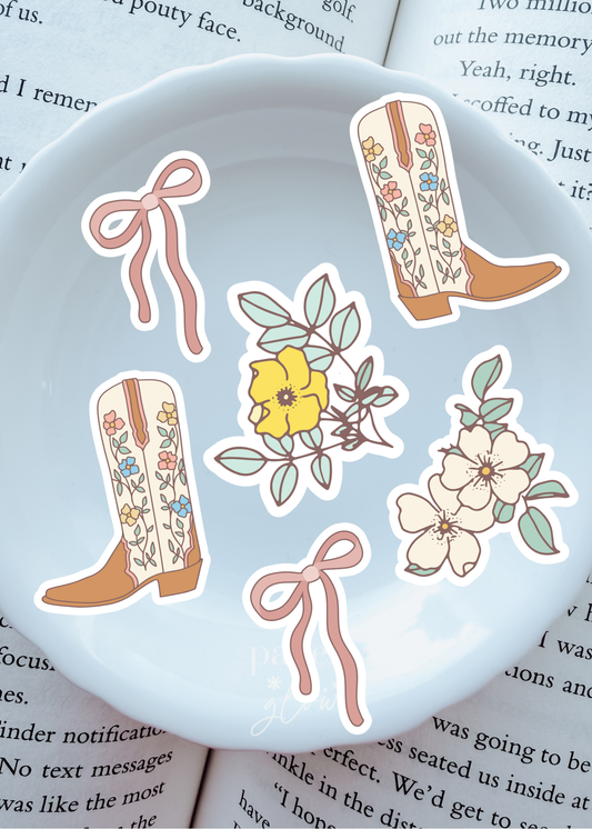 Western Gap Fillers (Set of 6)  Matte Vinyl Stickers