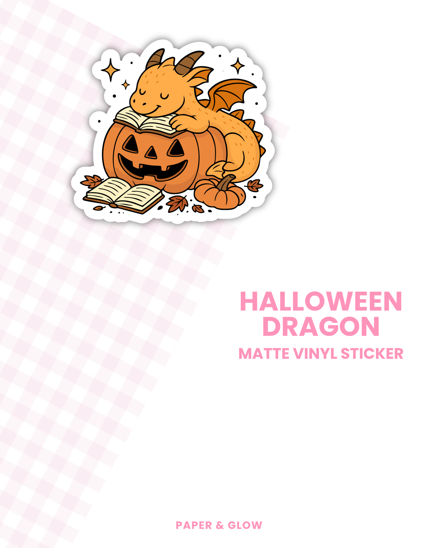 Halloween Dragon Vinyl Sticker