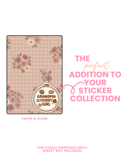 Grandma Hobby Girl Vinyl Sticker