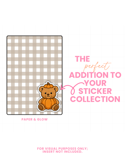 Pumpkin Teddy Matte Vinyl Sticker