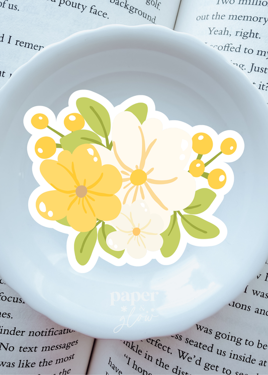 Summer Floral Vinyl Sticker