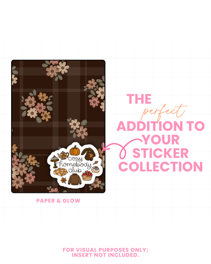 Cozy Homebody Club Vinyl Sticker