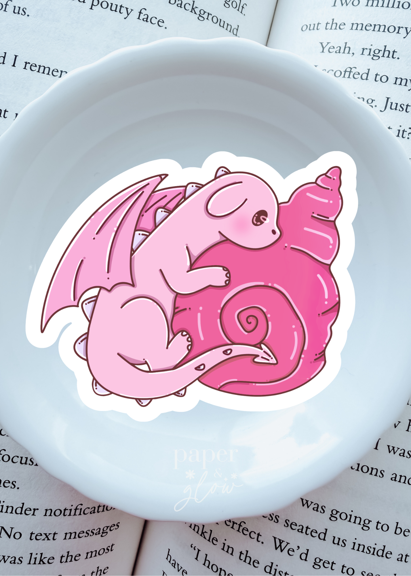 Seashell Dragons Vinyl Sticker(s) | Paper and Glow