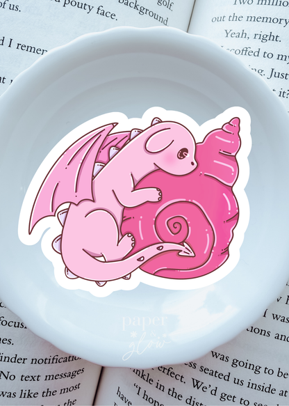 Seashell Dragons Vinyl Sticker(s) | Paper and Glow