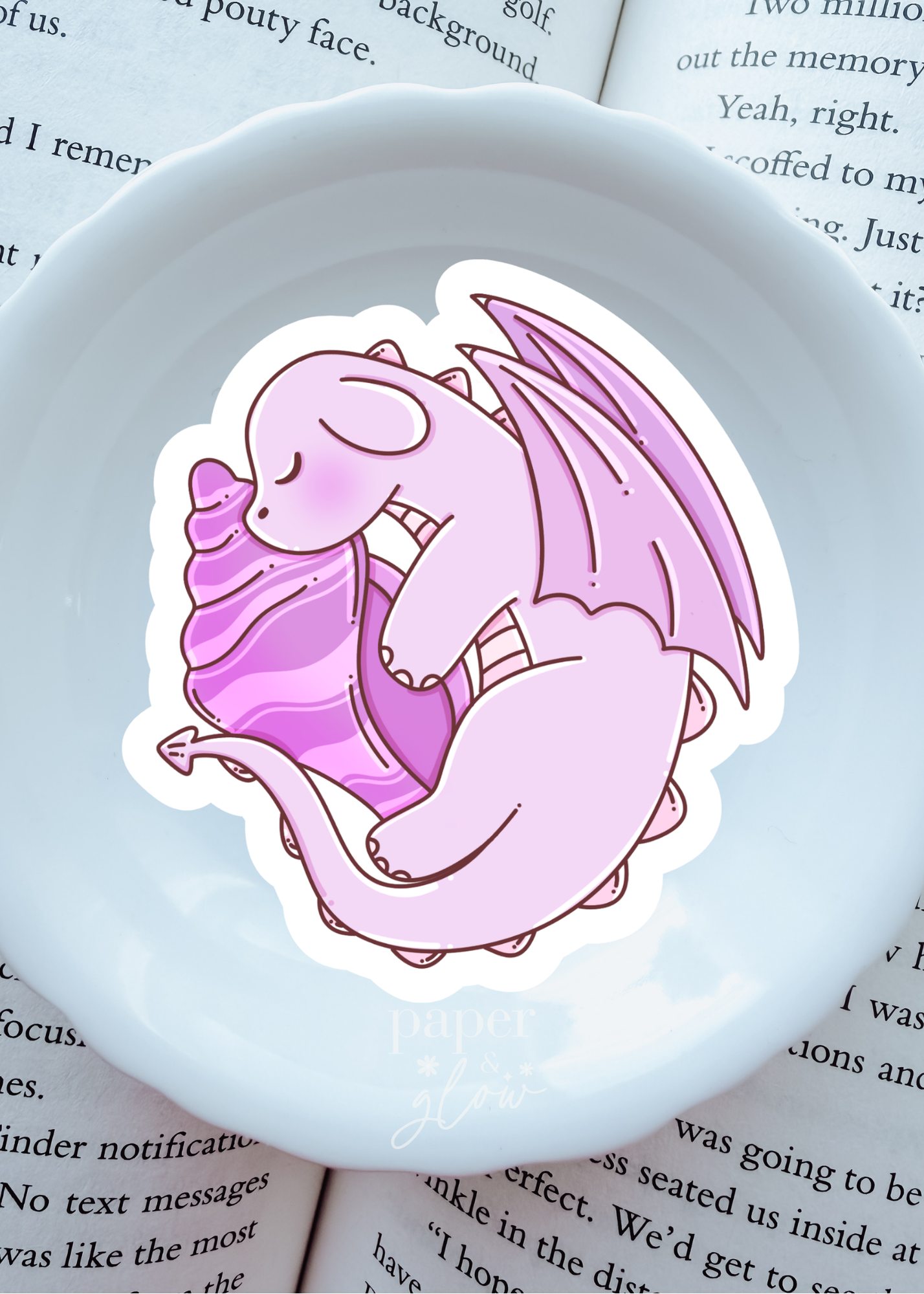 Seashell Dragons Vinyl Sticker(s) | Paper and Glow