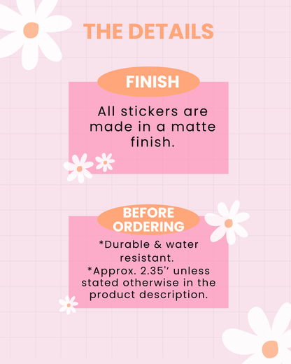 Pumpkin Teddy Matte Vinyl Sticker