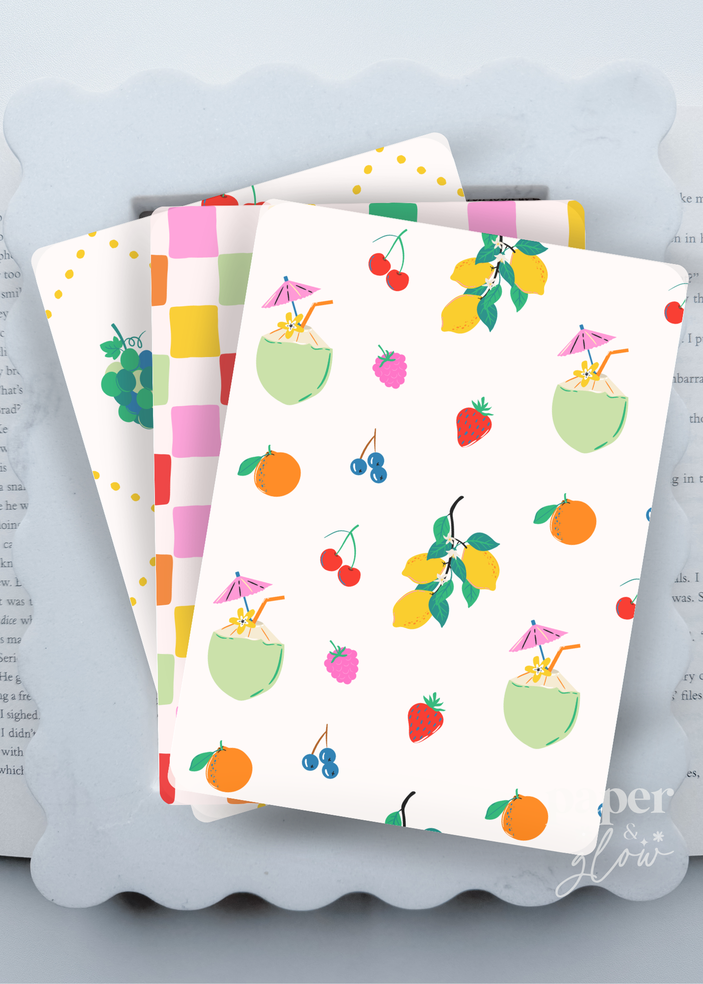 Fruit Stand Summer E-Reader Insert(s) | Paper & Glow