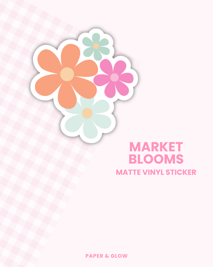 Bloom Market Daisy Cluster Matte Vinyl Sticker