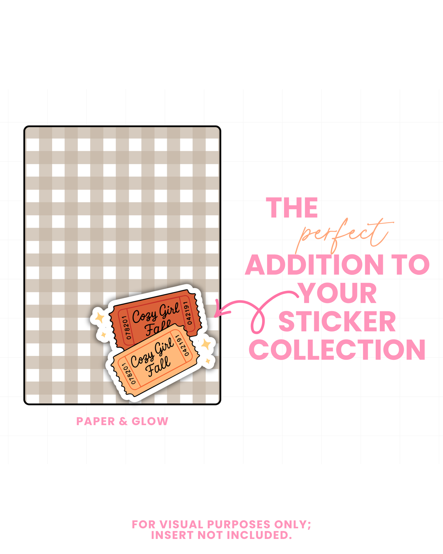 Cozy Girl Fall Ticket Vinyl Sticker