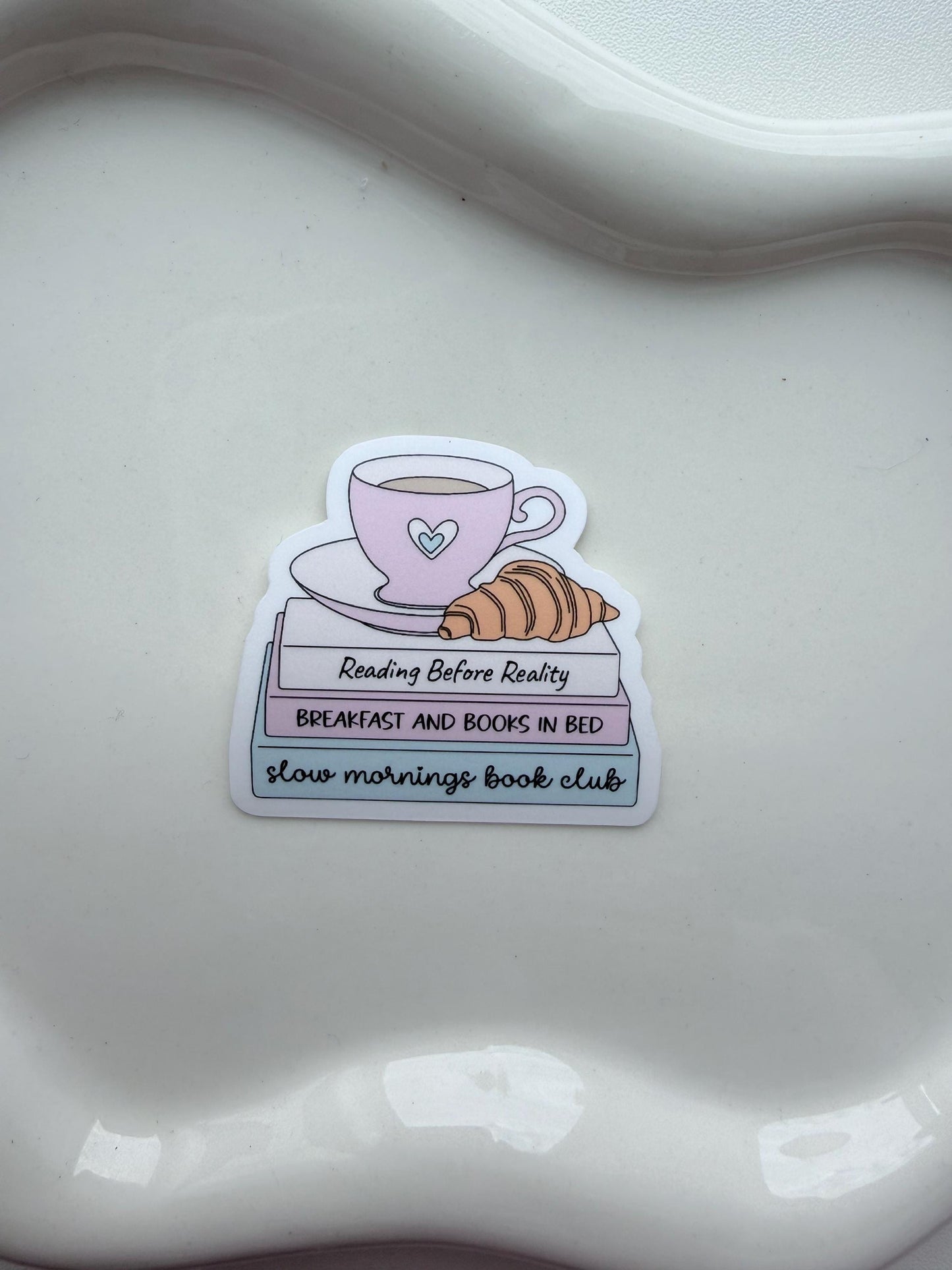 Reading Before Reality Sticker | Cozy Stickers or Cutouts | E-Reader Aesthetic | Paper & Glow