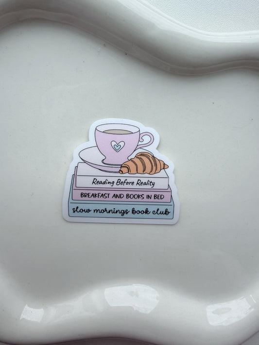 Reading Before Reality Sticker | Cozy Stickers or Cutouts | E-Reader Aesthetic | Paper & Glow