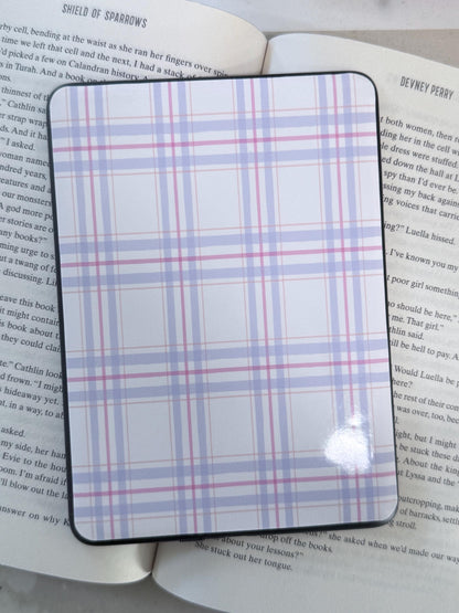 E-Reader Skin | Lilac Plaid | Cute Bookish E-Reader Skin | Paper & Glow