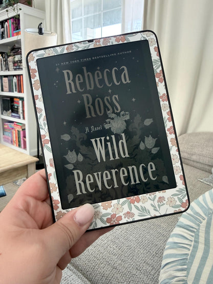 E-Reader Skin | Falling Floral | Cute Bookish E-Reader Skin | Paper & Glow