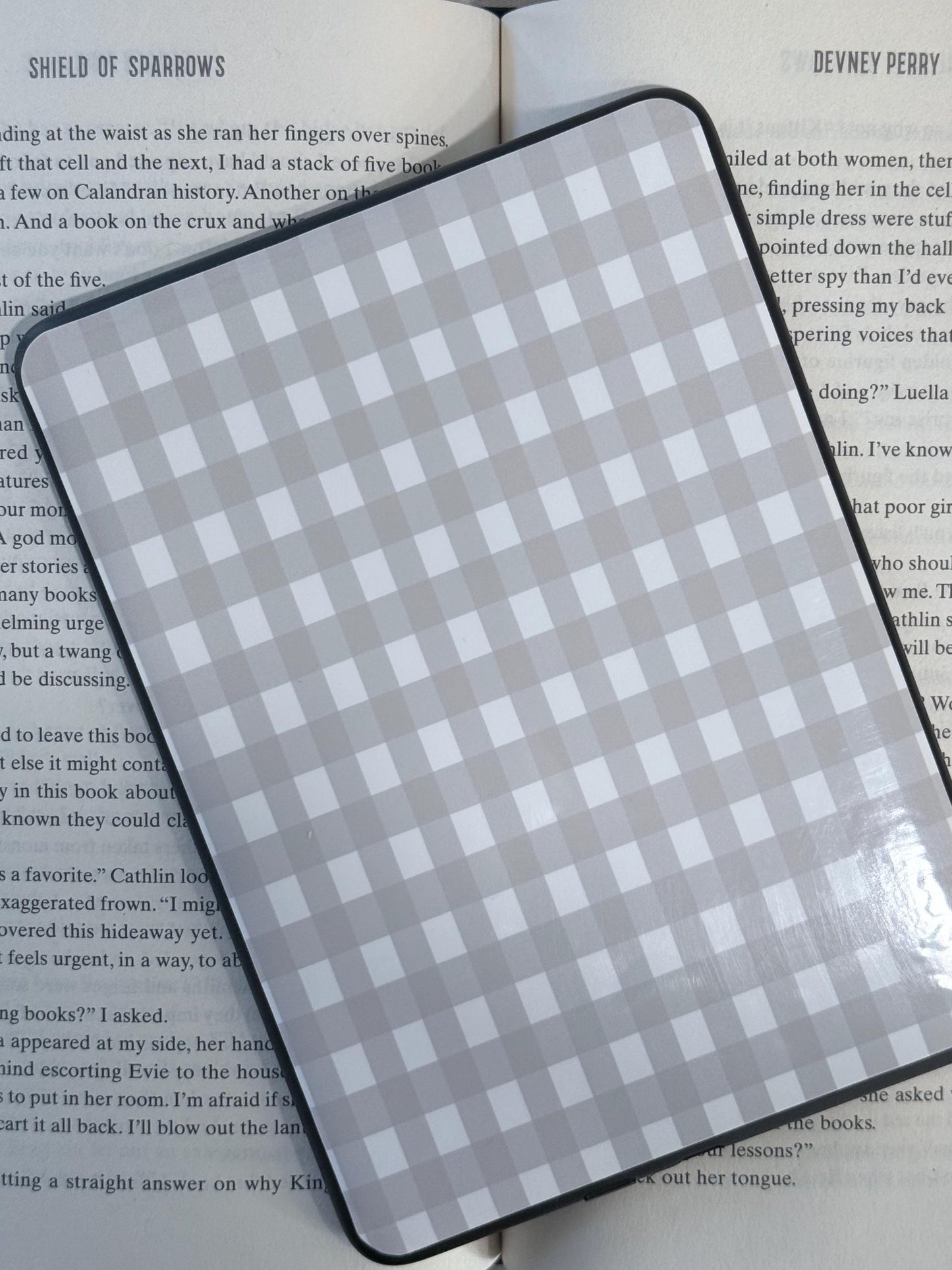 E-Reader Skin | Misty Gingham | Paper & Glow